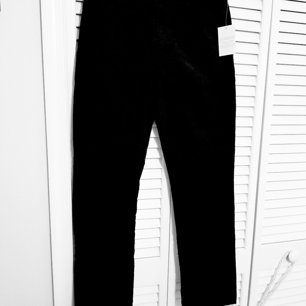 Black velvet pants